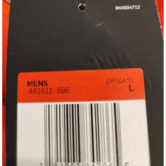 SIZE LARGE MEN'S NIKE NSW JACKET FULL ZIP SWEATSHIRT / HABANERO / BLACK - Picture 6 of 6